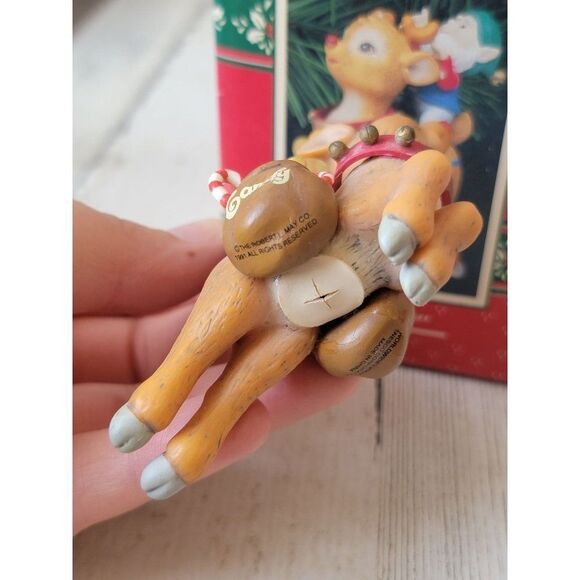 Enesco Rudolph 1991 red nosed reindeer ornament Xmas - Picture 4 of 6